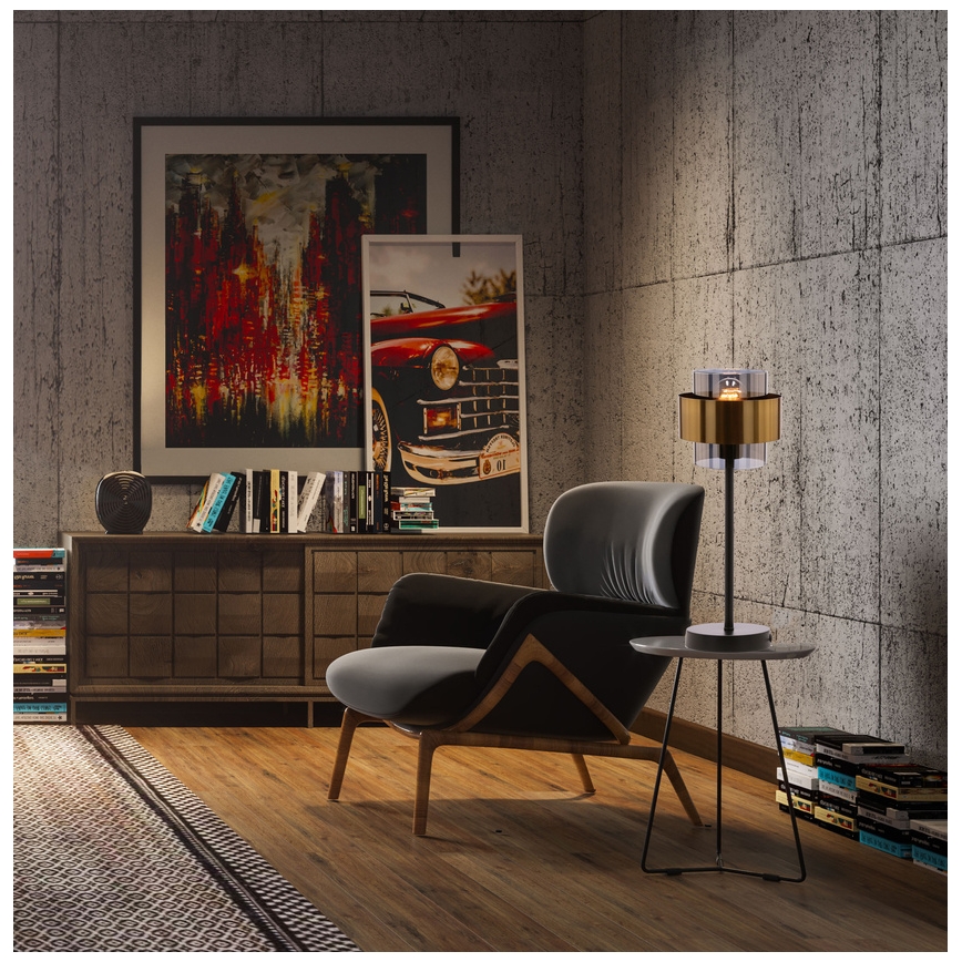 Tischlampe SPIEGA 1xE27/60W/230V golden/schwarz