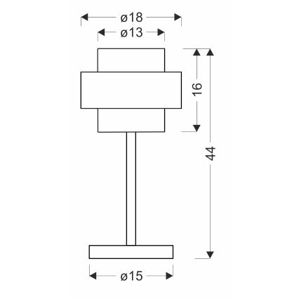 Tischlampe SPIEGA 1xE27/60W/230V golden/schwarz