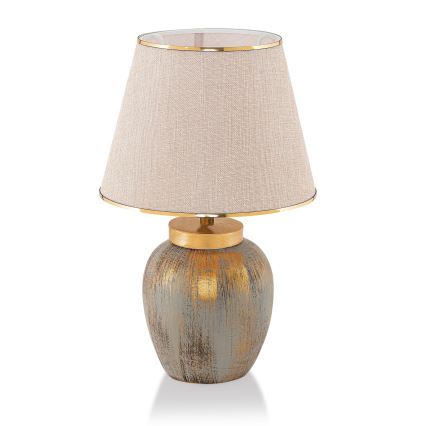 Tischleuchte 1xE27/40W/230V golden/beige