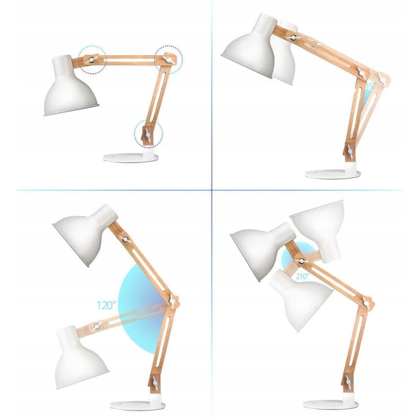 Tischleuchte 1xE27/40W/230V weiß