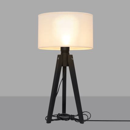 Tischleuchte ALBA 1xE27/15W/230V cremefarben/Kiefer
