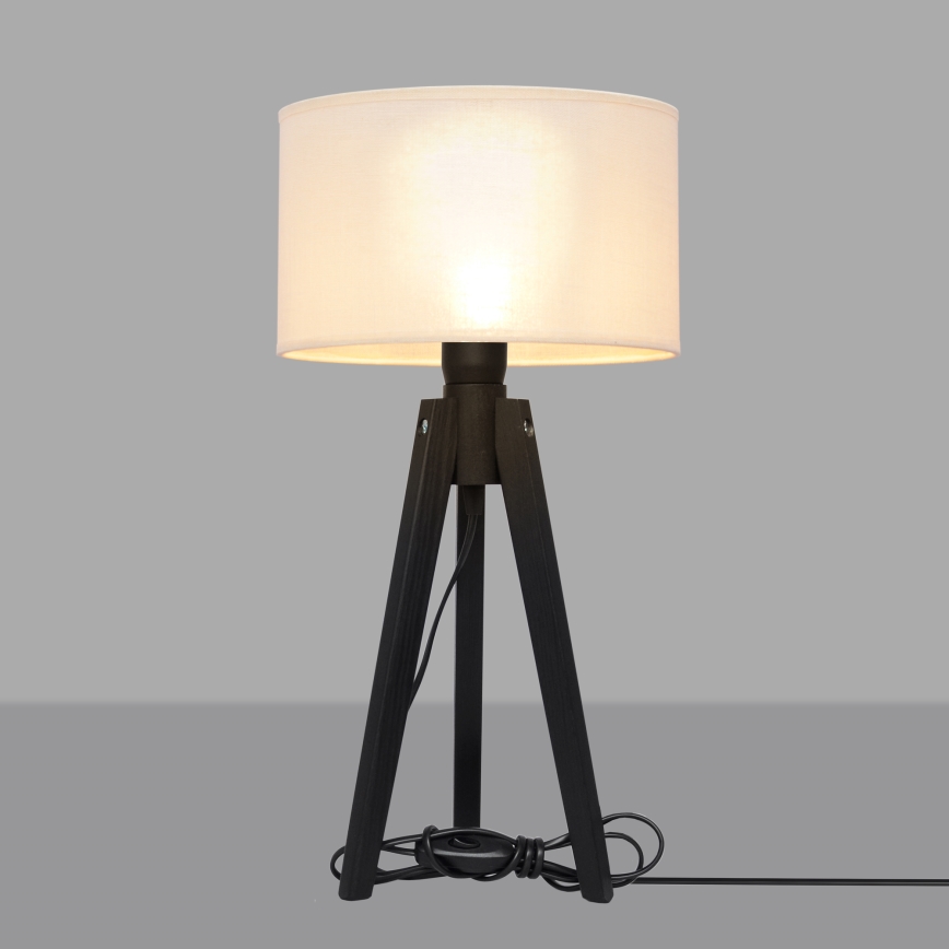 Tischleuchte ALBA 1xE27/15W/230V cremefarben/Kiefer