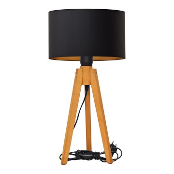 Tischleuchte ALBA 1xE27/15W/230V schwarz/golden/Eiche
