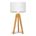 Tischleuchte ALBA 1xE27/15W/230V weiß/golden/Eiche
