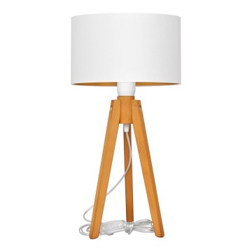 Tischleuchte ALBA 1xE27/15W/230V weiß/golden/Eiche