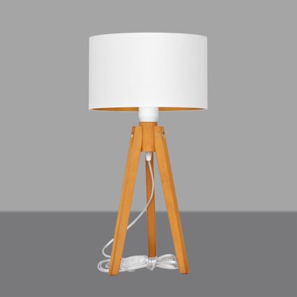 Tischleuchte ALBA 1xE27/15W/230V weiß/golden/Eiche