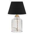 Tischleuchte AYD 1xE27/40W/230V schwarz/klar