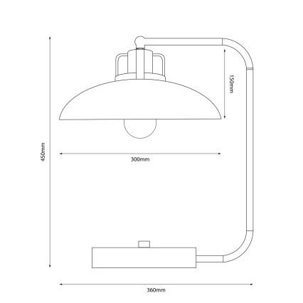Tischleuchte FELIX 1xE27/60W/230V grün