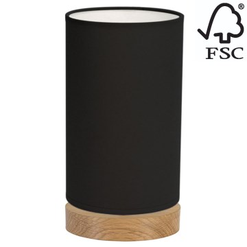 Tischleuchte FIRE 1xE27/25W/230V Eiche/schwarz – FSC-zertifiziert