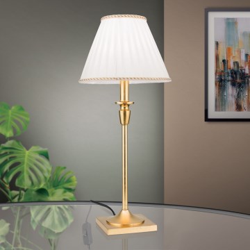 Tischleuchte FONSA 1xE27/60W/230V 61 cm weiß/golden