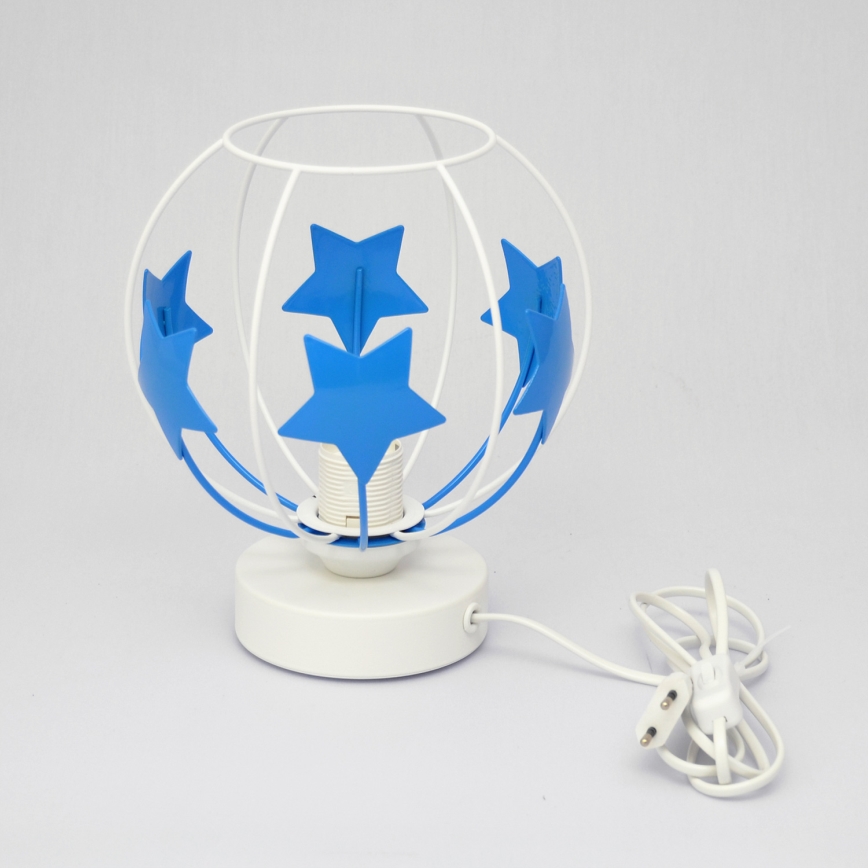 Tischleuchte für Kinder STARS 1xE27/15W/230V blau/weiß