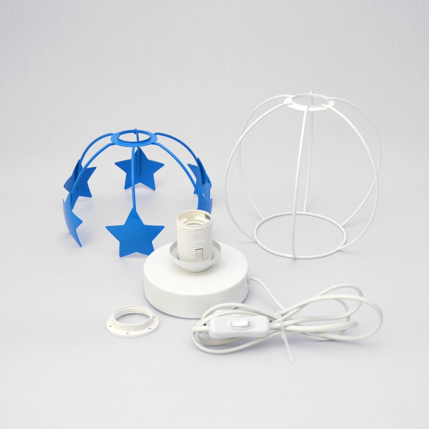 Tischleuchte für Kinder STARS 1xE27/15W/230V blau/weiß