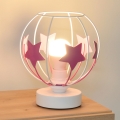 Tischleuchte für Kinder STARS 1xE27/15W/230V rosa/weiß