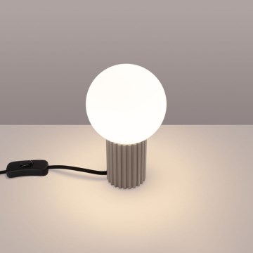 Tischleuchte HALO 1xG9/8W/230V d 12 cm beige