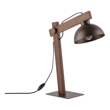 Tischleuchte OSLO 1xE27/15W/230V Walnuss/braun