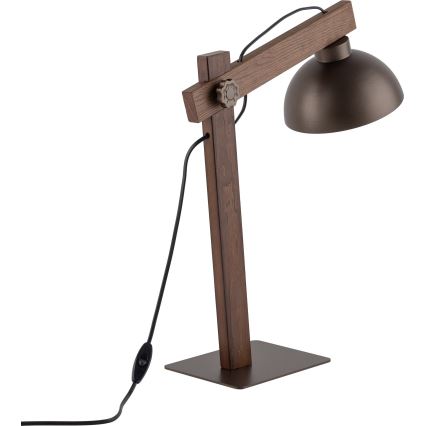 Tischleuchte OSLO 1xE27/15W/230V Walnuss/braun