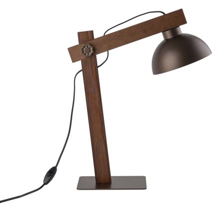 Tischleuchte OSLO 1xE27/15W/230V Walnuss/braun