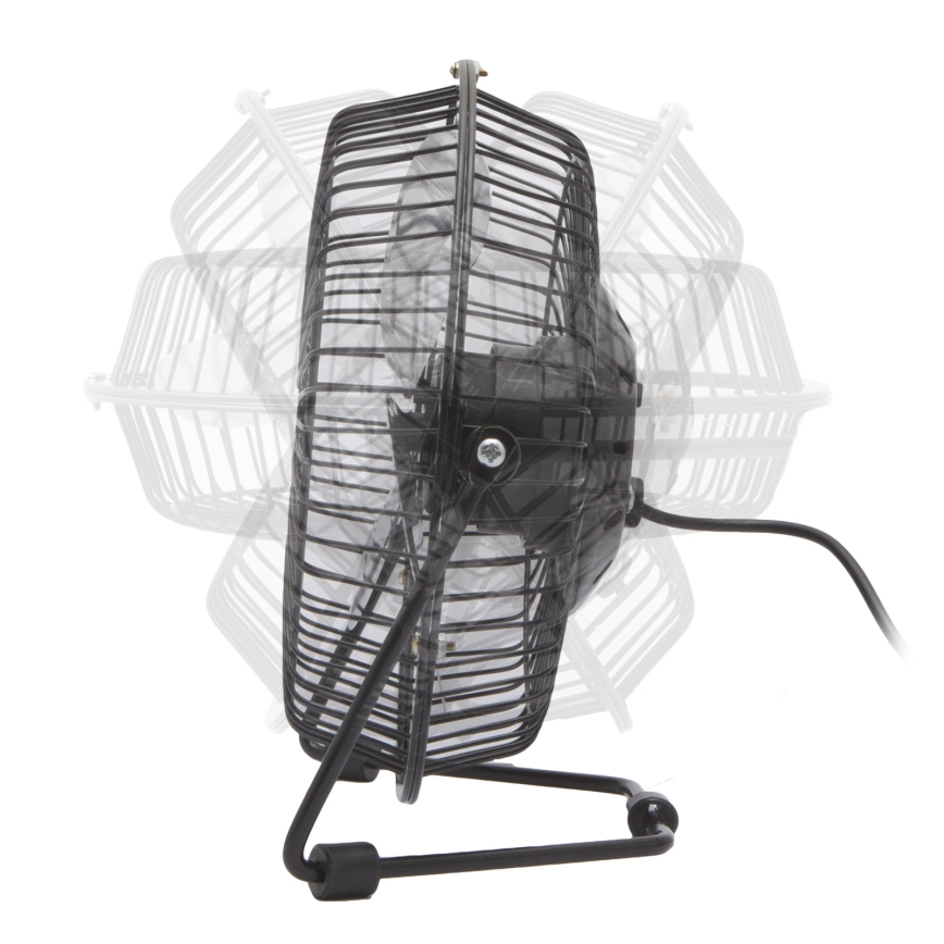 Tischventilator 1,75 W/5 V USB Ø 18 cm schwarz
