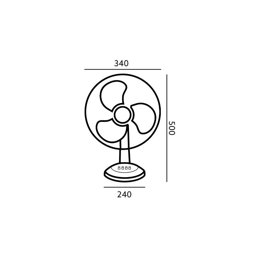 Tischventilator VIENTO 40W/230V weiß