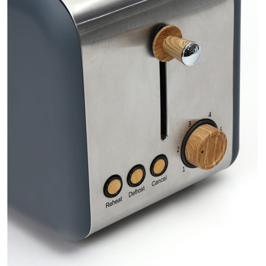 Toaster mit zwei Öffnungen 900W/230V Edelstahl/Grau