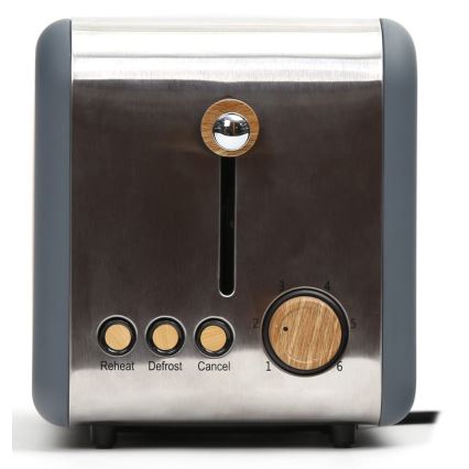 Toaster mit zwei Öffnungen 900W/230V Edelstahl/Grau