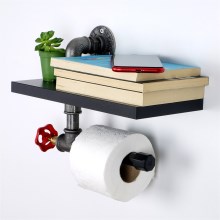 Toilettenpapierhalter mit Ablage BORU schwarz