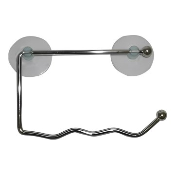 Toilettenpapierhalter mit Saugnäpfen 10x17 cm, Glanzchrom