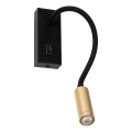 TONIL flexible LED-Leseleuchte, 3,3 W, 230 V, schwarz/gold