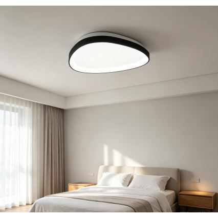 Top Light - LED-dimmbare Deckenleuchte ECLIPSE LED/55W/230V 3000-6500K Ø 60 cm schwarz + Fernbedienung