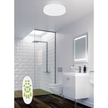 Top Light - Dimmbare LED-Deckenleuchte für das Badezimmer TWISTER LED/51W/230V IP44 + Fernbedienung