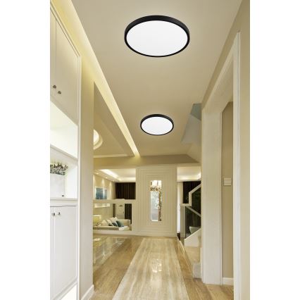 Top Light - Dimmbare LED-Deckenleuchte REVIT LED/70W/230V 3000-6500K d 75 cm schwarz + Fernbedienung