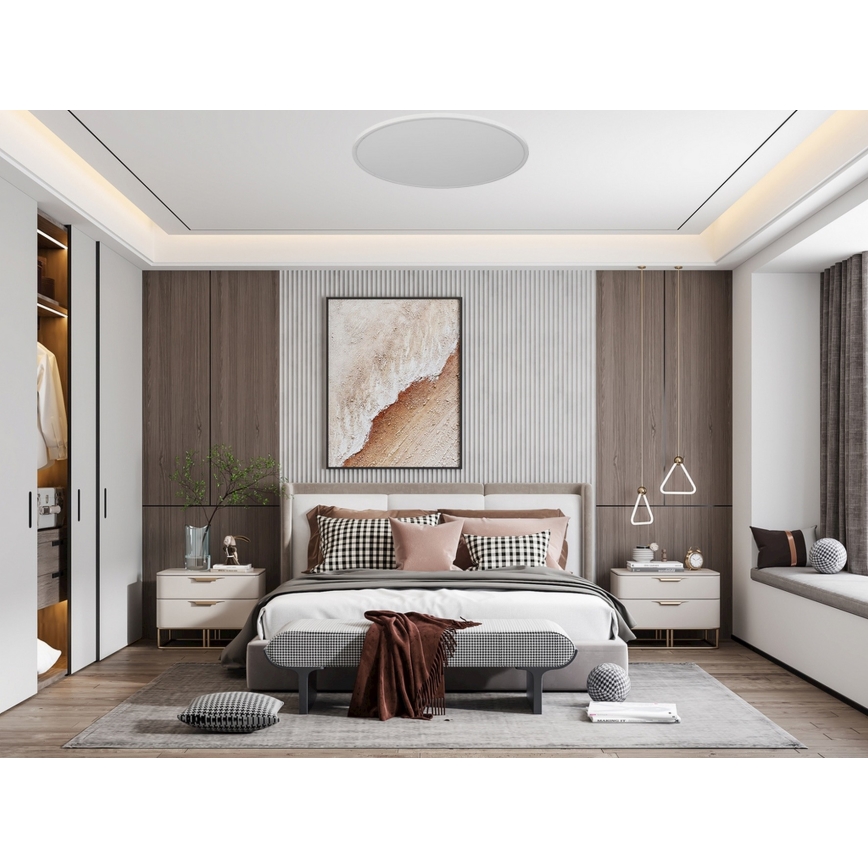 Top Light - Dimmbare LED-Deckenleuchte REVIT LED/70W/230V 3000-6500K d 75 cm weiß + Fernbedienung
