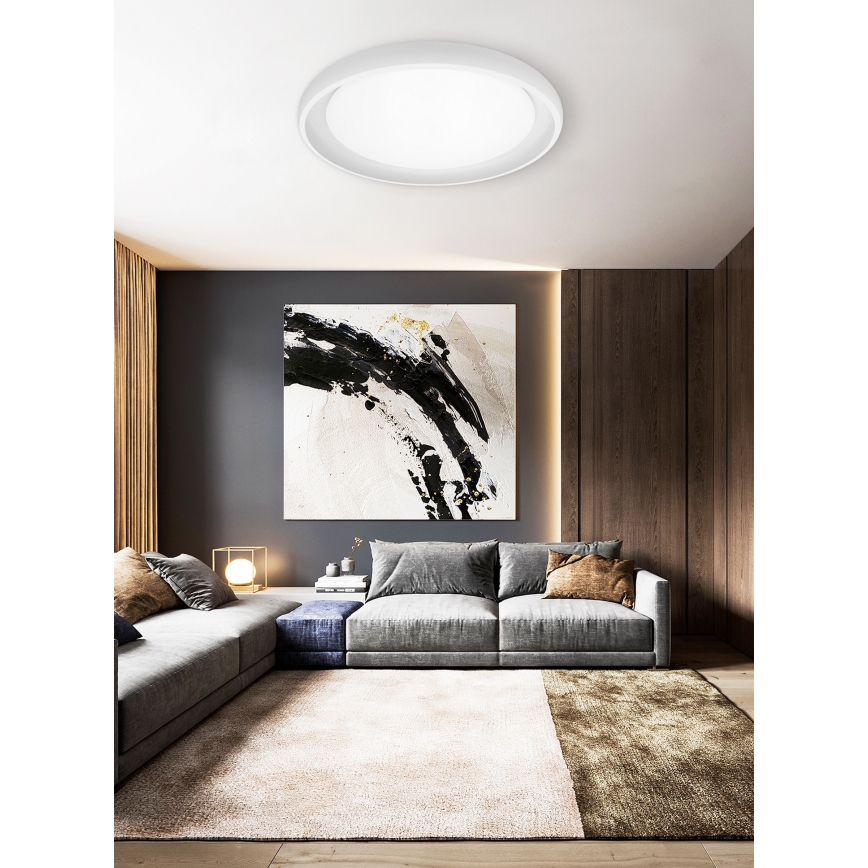 Top Light - Dimmbare LED-Deckenleuchte SALERNO LED/60W/230V 3000-6500K d 60 cm weiß + Fernbedienung
