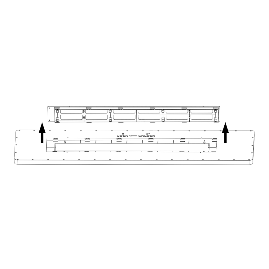 Top Light - Dimmbares LED-Aufbaupanel REVIT LED/70W/230V 3000-6500K 120x30 cm weiß + Fernbedienung