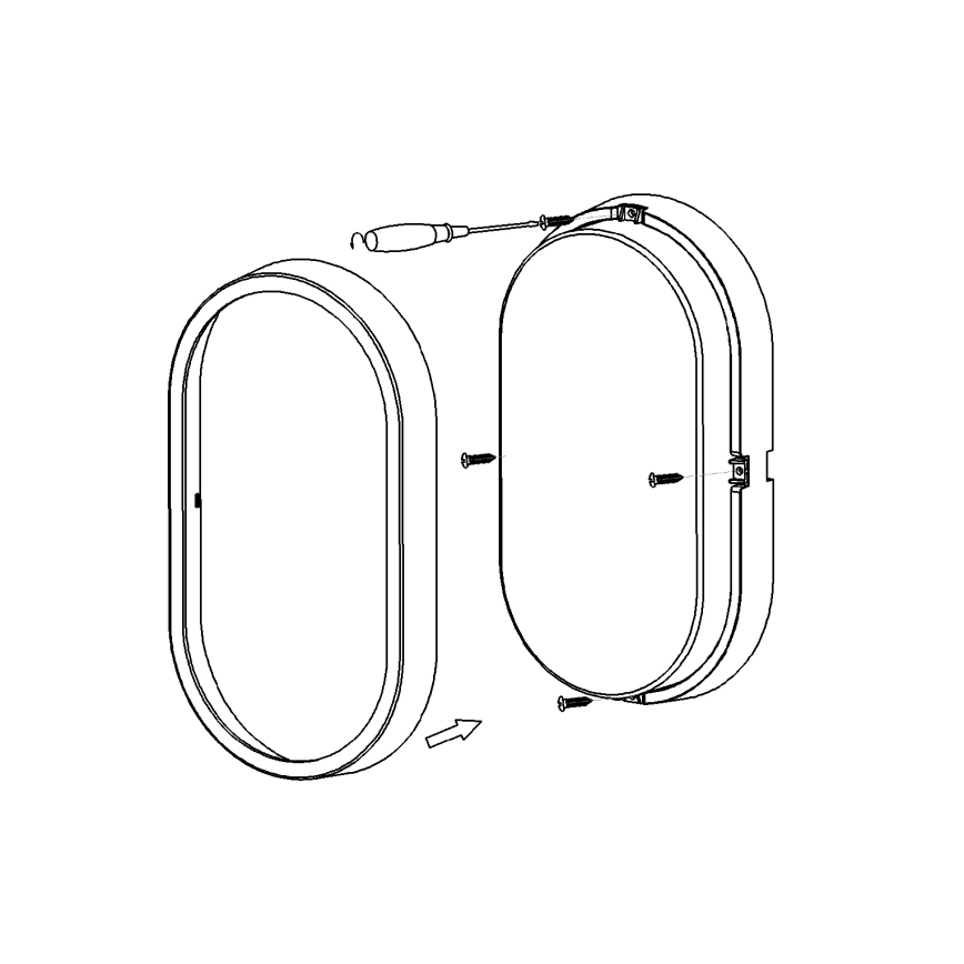 Top Light - LED Außenwandleuchte BARI LED/15W/230V 4000K IP54