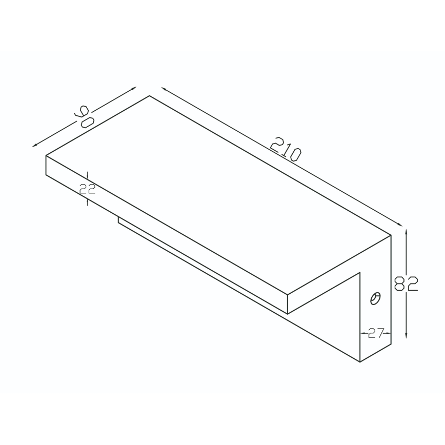 Top Light - LED-Außenwandleuchte ELON LED/10W/230V 3000/4000/6000K IP54 schwarz