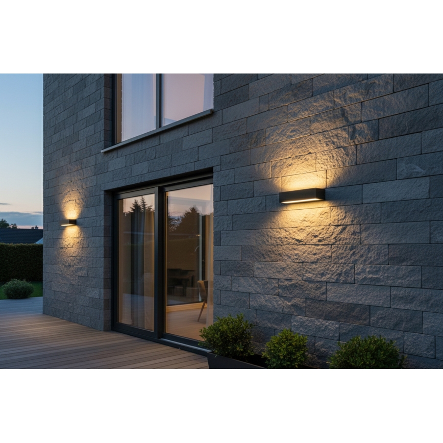 Top Light - LED-Außenwandleuchte IMOLA LED/16W/230V 3000/4000/6000K IP54 30 cm schwarz