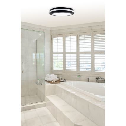 Top Light - LED-Badezimmer-Deckenleuchte COMET LED/40W/230V 3000/4000/6500K IP54 schwarz Ø 40 cm