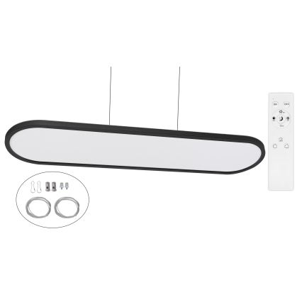 Top Light - dimmbare LED-Decken-/Pendelleuchte OVAL LED/36W/230V 3000-6500K schwarz + Fernbedienung
