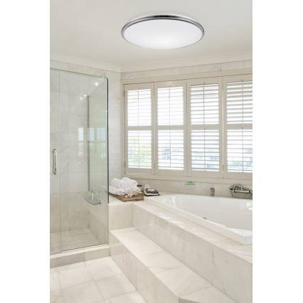 Top Light - LED-Deckenleuchte für Badezimmer SILVER LED/24W/230V IP44 3000/4000/6500K d 39 cm glänzendes Chrom