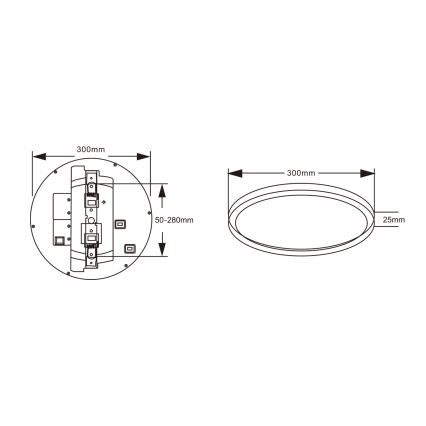 Top Light - LED Deckenleuchte mit Bewegungssensor REVIT LED/12/18/24W/230V 3000/4000/6500K Ø 30 cm weiß