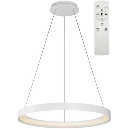 Top Light - LED dimmbare Pendelleuchte an Seil ORBIT LED/40W/230V 3000-6500K Ø 50 cm weiß + Fernbedienung