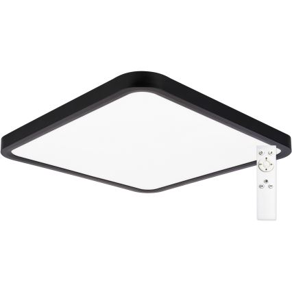 Top Light - Dimmbare LED-Deckenleuchte REVIT LED/36W/230V 3000-6500K 40x40 cm schwarz + Fernbedienung