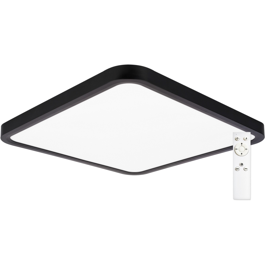 Top Light - Dimmbare LED-Deckenleuchte REVIT LED/36W/230V 3000-6500K 40x40 cm schwarz + Fernbedienung