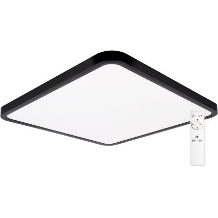 Top Light - Dimmbare LED-Deckenleuchte REVIT LED/50W/230V 3000-6500K 50x50 cm schwarz + Fernbedienung