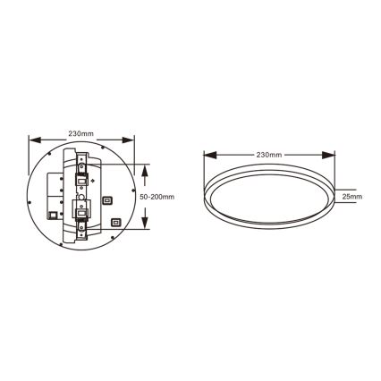 Top Light - LED-Deckenleuchte mit Bewegungsmelder REVIT LED/9/12/18W/230V 3000/4000/6500K Ø 23 cm weiß