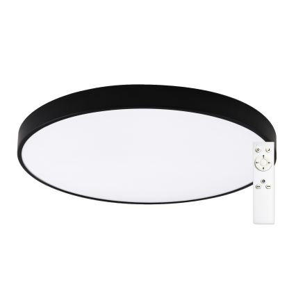 Top Light - LED, dimmbar Badezimmer-Deckenleuchte PETAL LED/60W/230V 3000–6500K IP44 Ø 59 cm schwarz + Fernbedienung