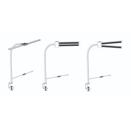 Top Light - LED-dimmbare Tischlampe mit Klemme LYRA LED/18W/230V 3000-6500K schwarz