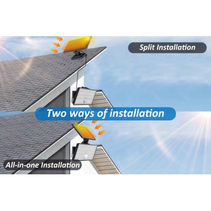Top Light - LED-Solarwandstrahler mit Sensor HELEON VARIO LED/8W/3,7V IP65 4000K 2200 mAh + Fernbedienung