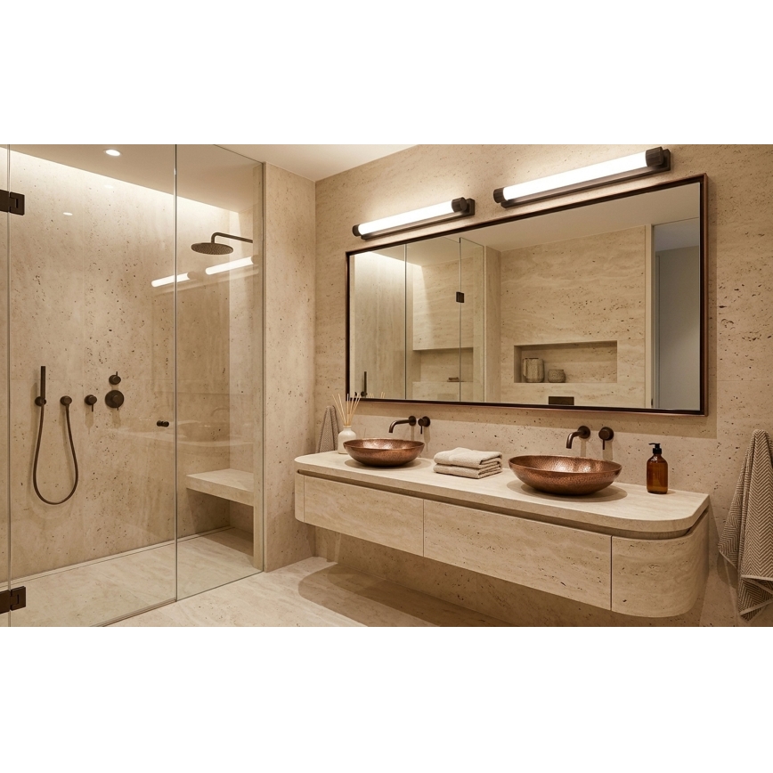 Top Light - LED-Badspiegelleuchte TURIA LED/8W/230V 3000/4000/6500K IP44 40 cm schwarz